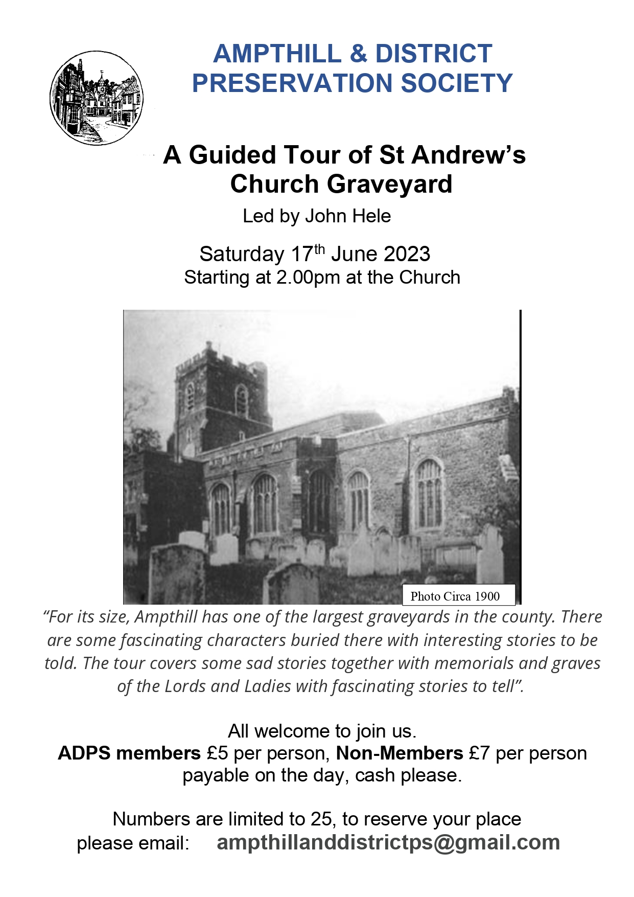 Graveyard Walk - The Ampthill & District Preservation Society